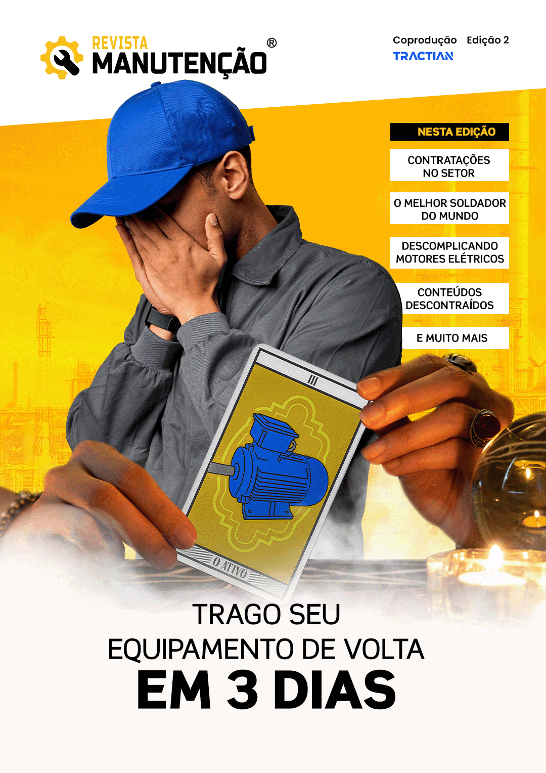 Trago seu equipamento de volta em 3 dias