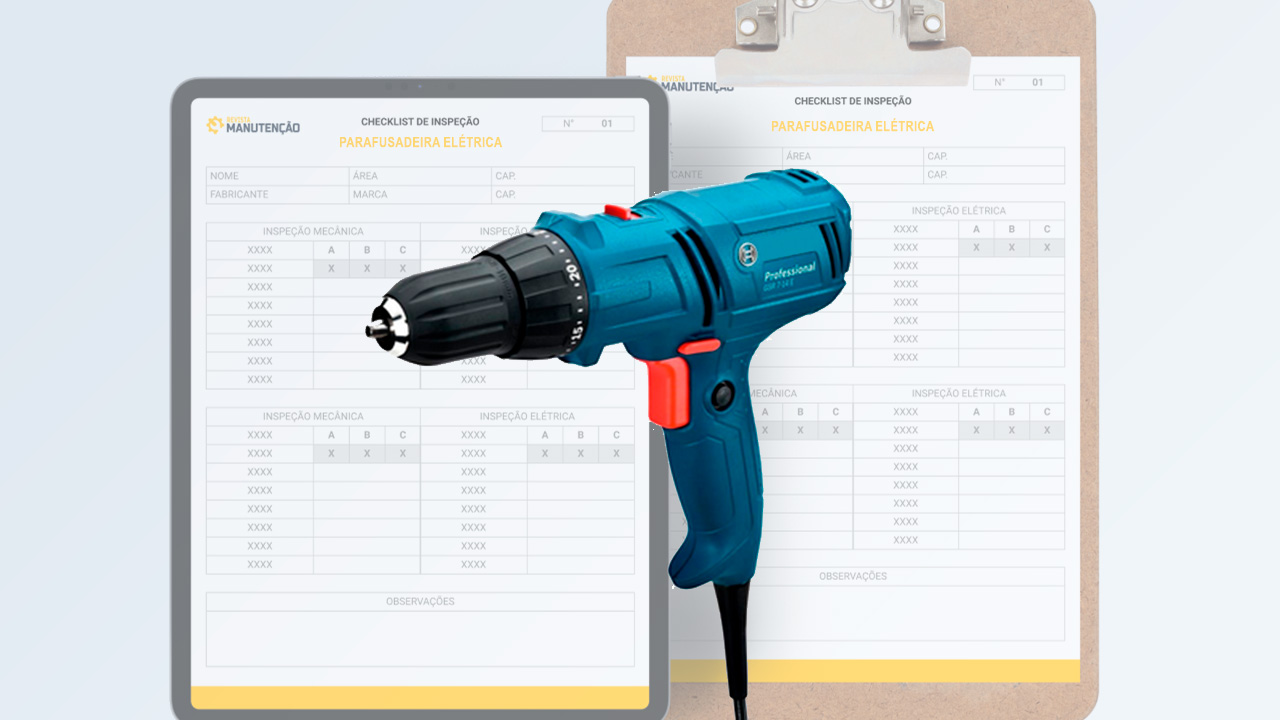 Checklist de parafusadeira elétrica