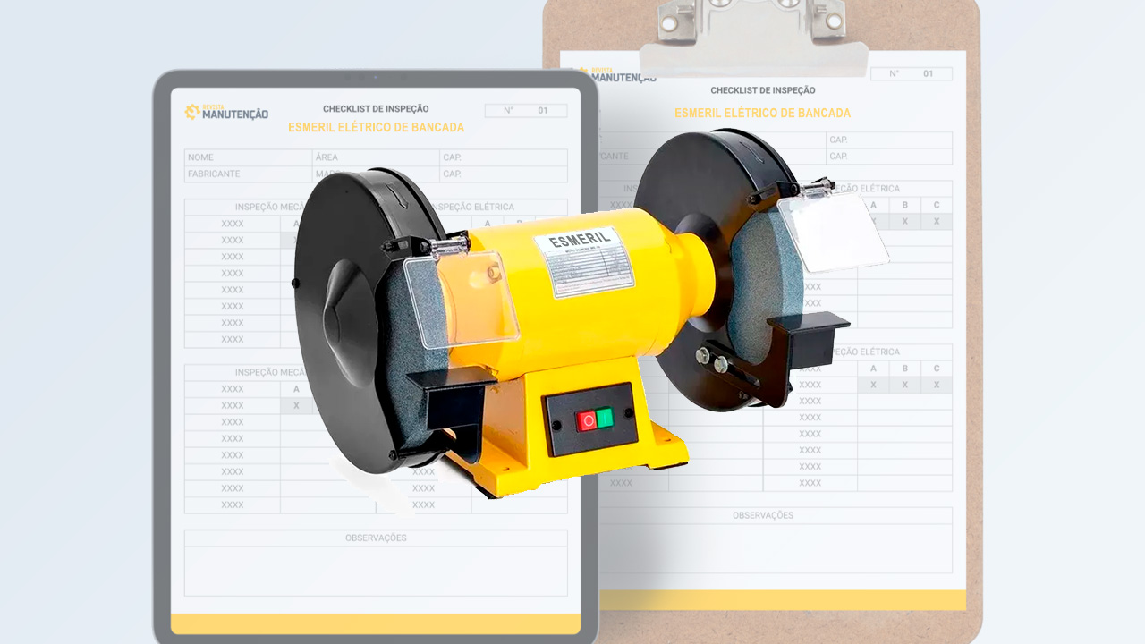 Checklist de esmeril elétrico de bancada