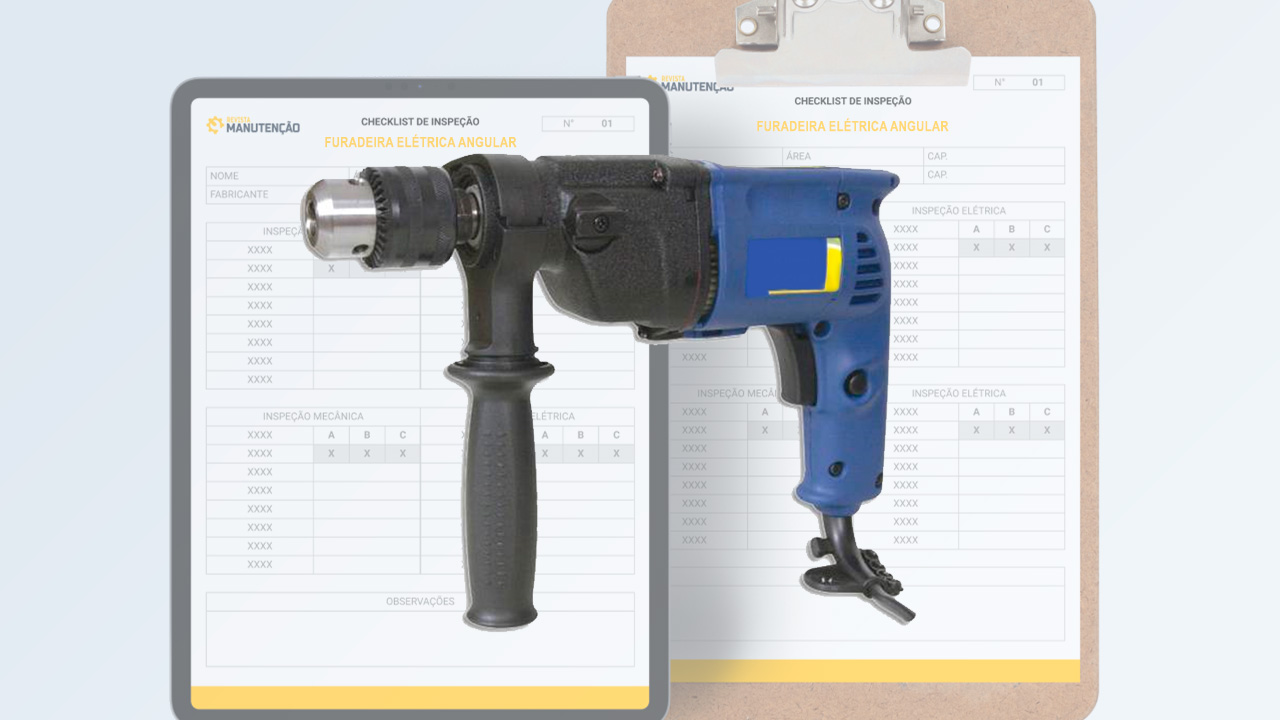 Checklist de furadeira elétrica angular