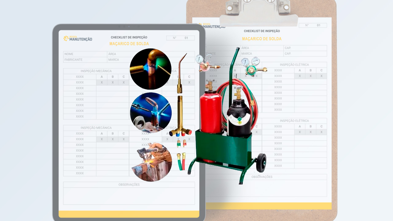Checklist de maçarico de solda